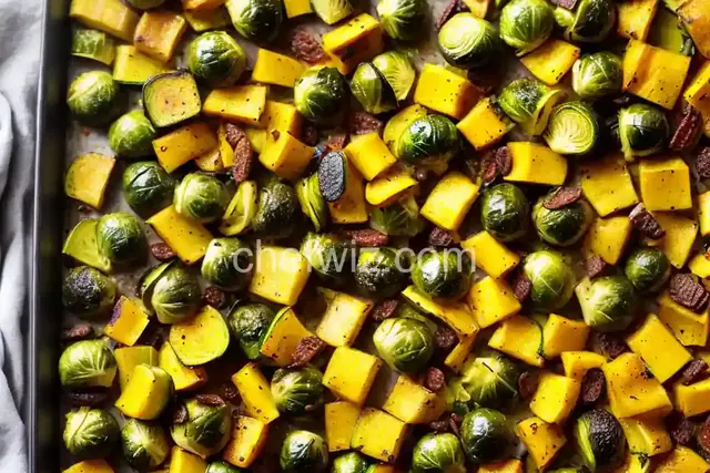 Roasted Summer Squash, Zucchini, and Brussels Sprouts