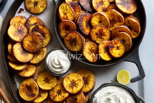 Roasted Sweet Plantains With Cream and Cinnamon Recipe