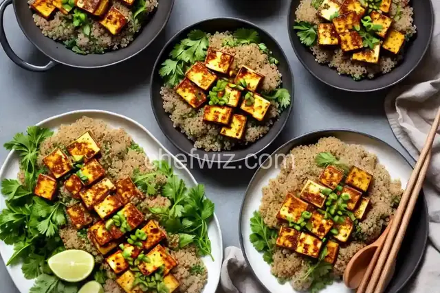 Roasted Tofu with Quinoa