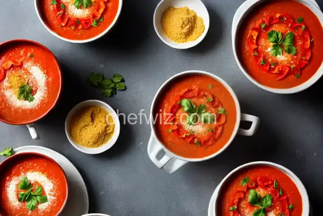 Roasted Tomato and Red Pepper Gazpacho