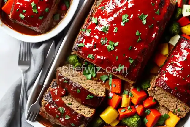 Roasted Vegetable Meatloaf with Balsamic Glaze