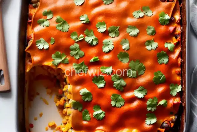 Roasted Veggie Enchilada Casserole