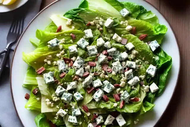 Romaine Salad with Chives and Blue Cheese