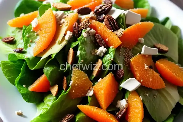 Romaine and Mandarin Orange Salad with Poppy Seed Dressing