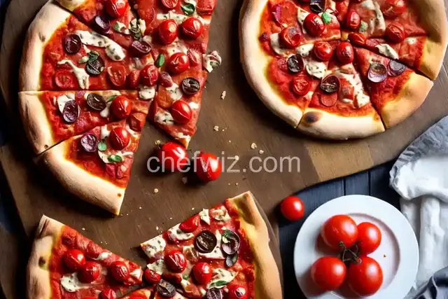 Roman Style Pizza with Roasted Cherry Tomatoes