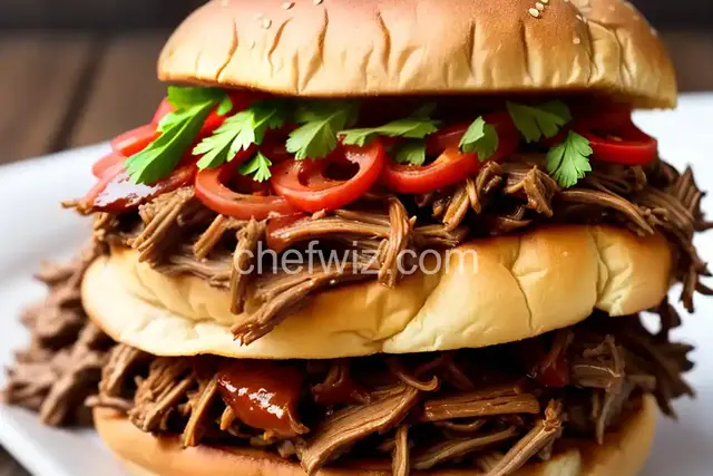 Root Beer Pulled Pork Sandwich