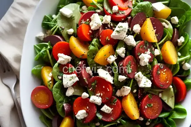 Root Veggie Salad with Horseradish Dressing
