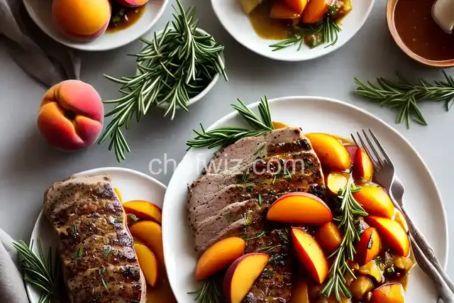 Rosemary-Mustard Pork With Peaches