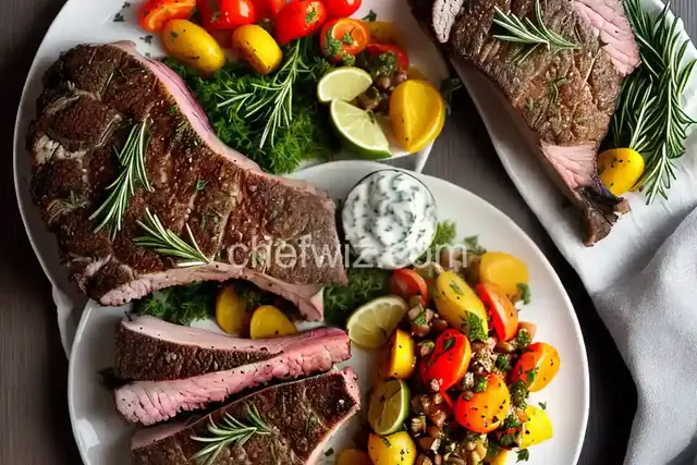 Rosemary Rack of Lamb with Easy Tzatziki