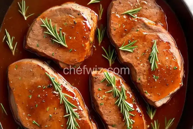 Rosemary and Garlic Simmered Pork Chops