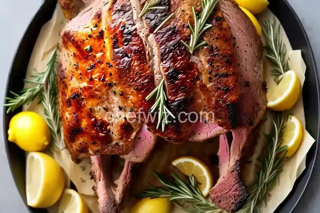 Rotisserie Boneless Leg of Lamb With Lemon, Rosemary, & Garlic Recipe
