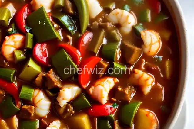Roux-Based Authentic Seafood Gumbo with Okra