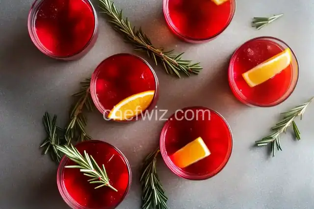 Ruby Red and Rosemary Honey Cocktail