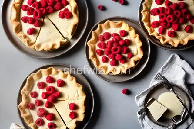 Ruffled Milk Pie With Raspberries