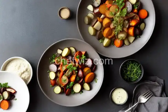 Rye-sotto' with Glazed Root Vegetables