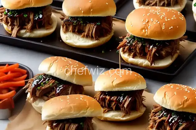 Sake-and-Black-Sugar-Braised Pulled Pork Sliders