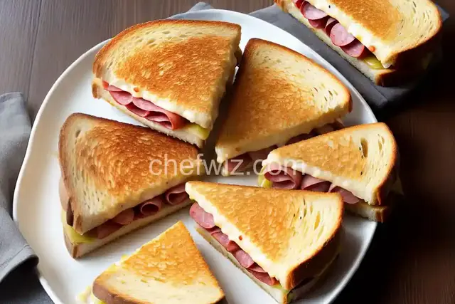 Salami and Pickle Grilled Cheese