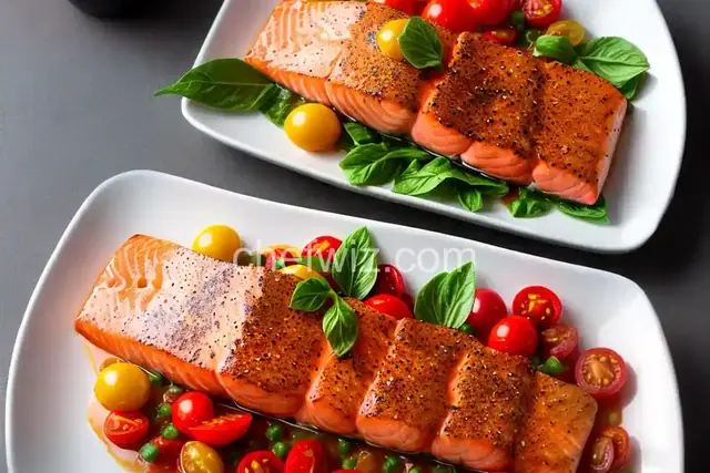 Salmon & Melting Cherry Tomatoes