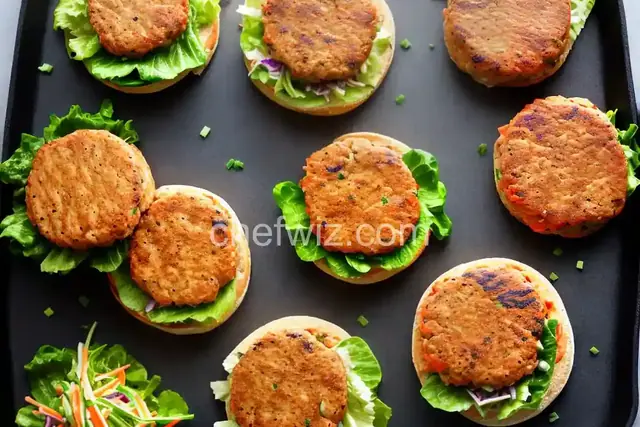Salmon Burgers with Caesar Slaw