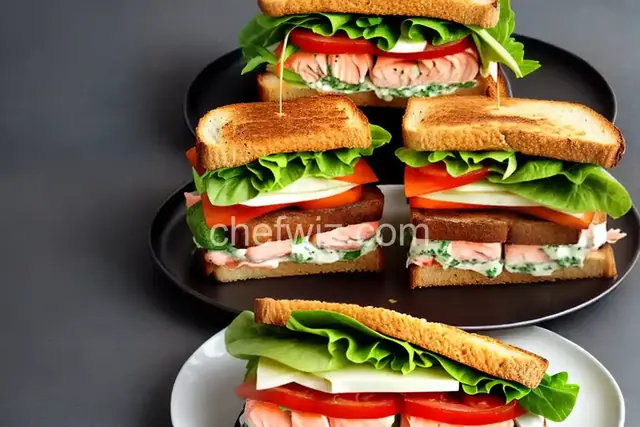 Salmon Club Sandwich