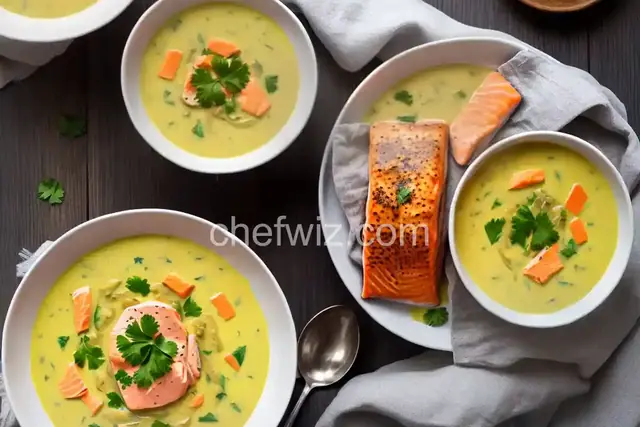 Salmon Coconut Soup