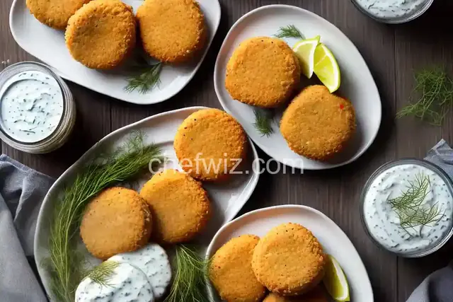 Salmon Croquettes With Dill Sauce
