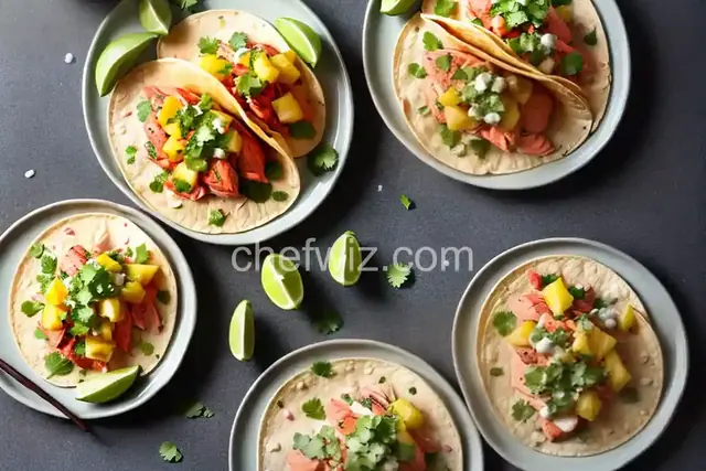 Salmon Tacos With Pineapple-Chile Salsa