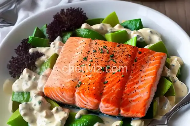 Salmon With Creamy Alfredo Sauce