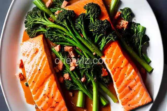 Salmon and Broccolini With Citrus-Chile Sauce