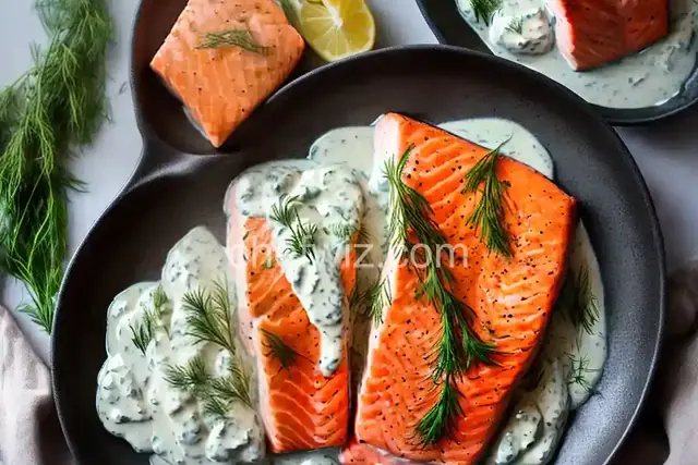Salmon with Creamy Dill Sauce