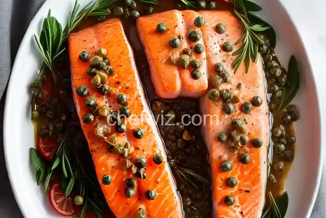 Salmon with Lemon, Capers, and Rosemary