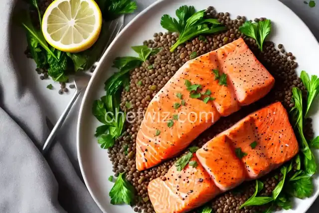 Salmon with Lentils