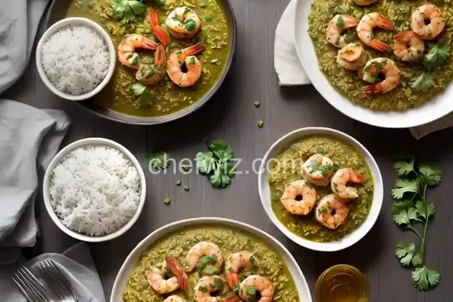 Salsa Verde Shrimp with Cilantro Rice