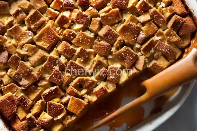 Salted Caramel Pretzel Bread Pudding