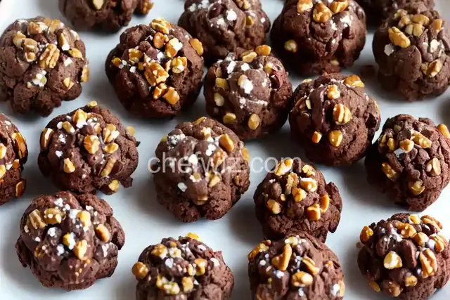 Salted Caramel Walnut Chocolate Clusters