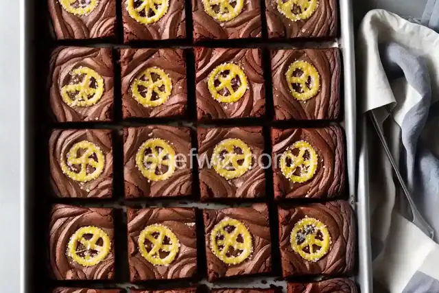 Salted Pretzel Brownies