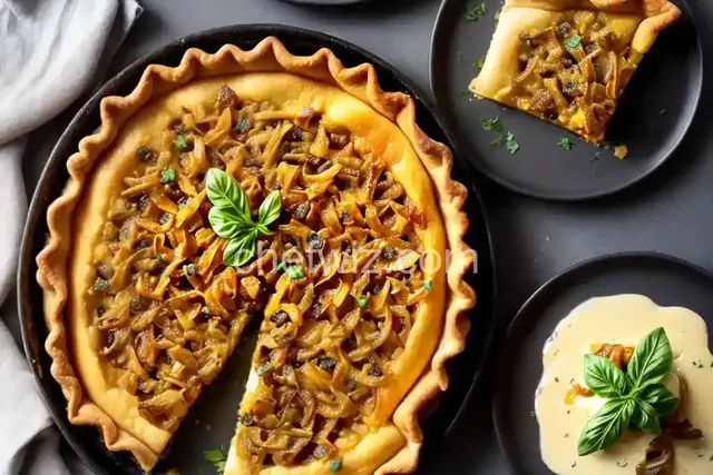 Samosa Tart With Caramelized Onions and Fontina