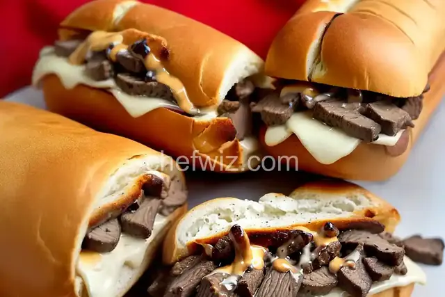 Saucy Cheese Steak Hoagies