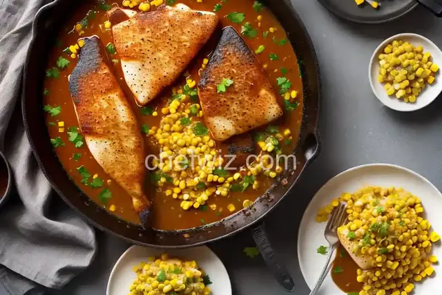 Saucy Spiced Cod With Corn