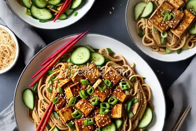 Saucy Tofu Noodles With Cucumbers and Chili Crisp