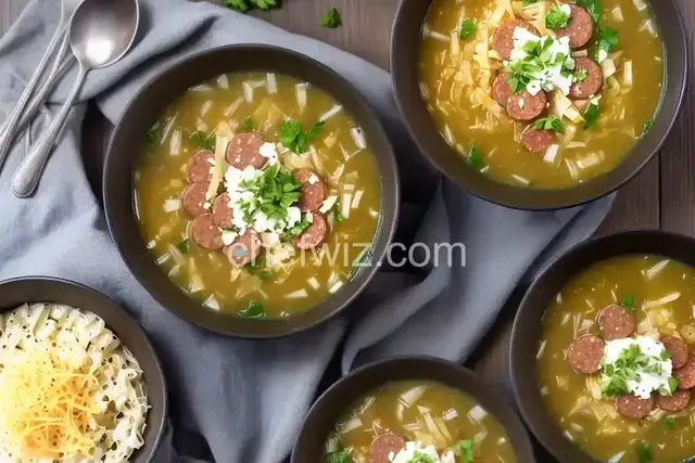 Sauerkraut Soup with Sausage