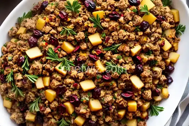 Sausage, Dried Cranberry and Apple Stuffing