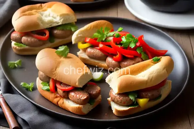Sausage, Pepper, and Onion Sandwiches