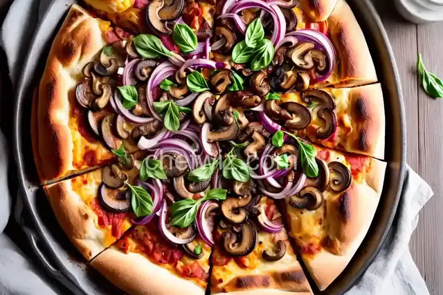Sausage, Red Onion, and Wild Mushroom Pizza