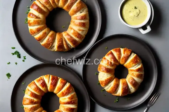 Sausage Roll Wreath with Dijonnaise