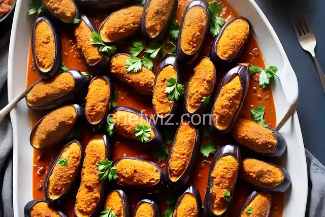 Sausage-Stuffed Eggplant