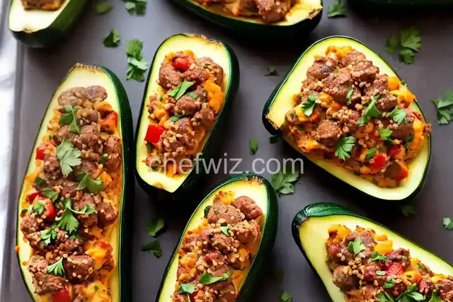 Sausage-Stuffed Zucchini Boats