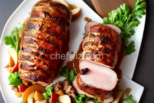Sausage and Apple Stuffed Pork Roast