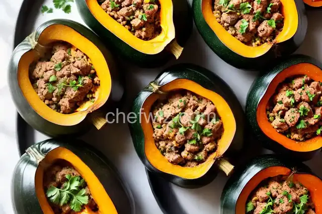 Sausage and Beef Stuffed Acorn Squash