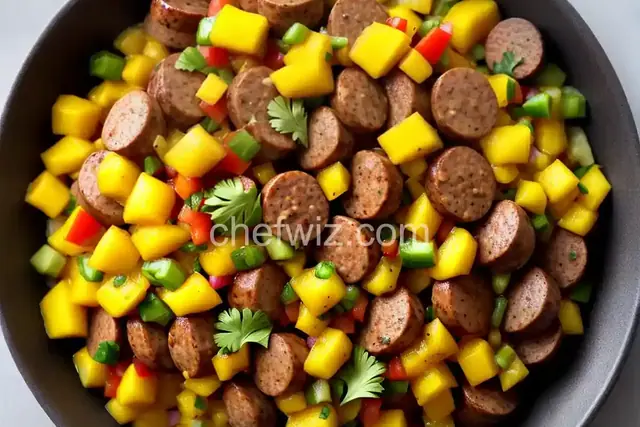 Sausage with Mango Salsa